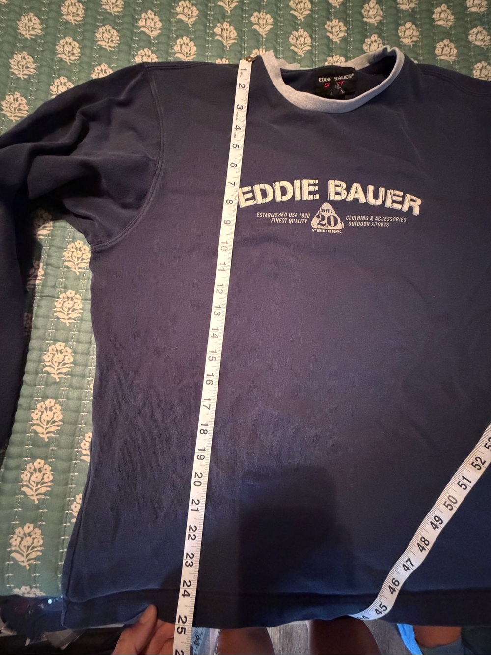 Vtg 90s Eddie Bauer Sport Graphic Sweatshirt Crewneck Gray M Academia Fall - Picture 6 of 7